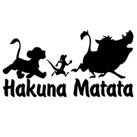 Naklejka HAKUNA MATATA na auto samochód WYTRZYMAŁA FOLIA SAMOCHODOWA 10 cm