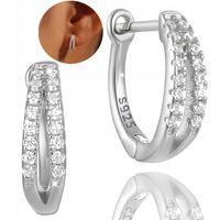 KOLCZYKI Srebrne PRÓBA 925 z Cyrkoniami Srebro Angielskie Zapiecie