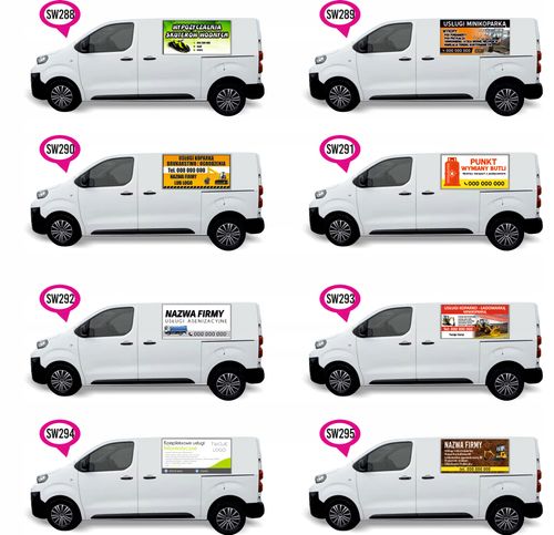 Naklejka Folia na samochód auto reklamowa USŁUGI REMONTOWO WYKOŃCZENIOWE na Arena.pl