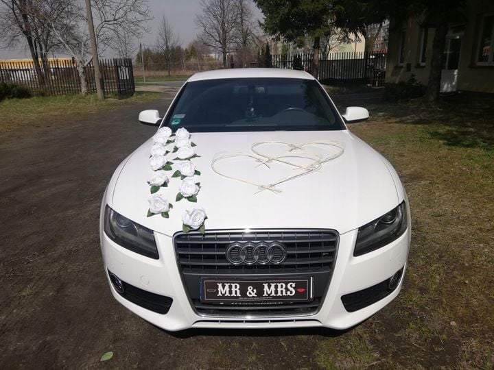 DEKORACJA NA AUTO ŚLUBNE, OZDOBY NA SAMOCHÓD zdjęcie 2