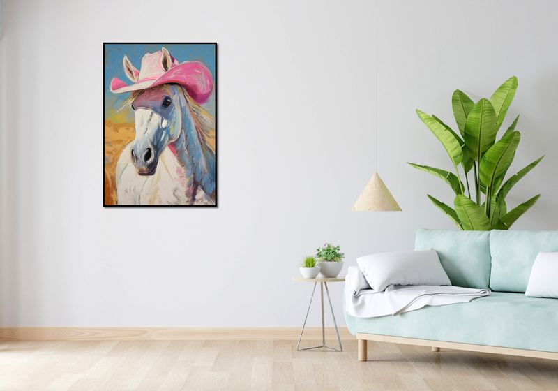 Plakat 68x98cm Różowy Kapelusz zdjęcie 4