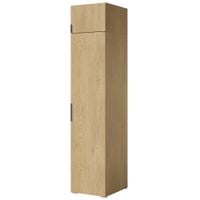 Szafa uchylna z półkami i nadstawką Napoli 1D 50 Dąb Cremona(czarny uchwyt)