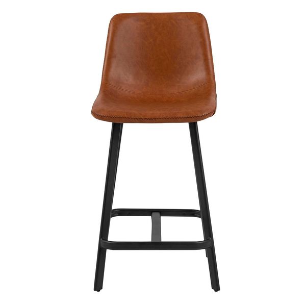 Stołek barowy Oregon PU brandy Low loftowy zdjęcie 4