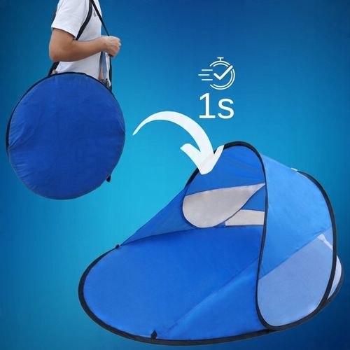 DUŻY NAMIOT PLAŻOWY SKŁADANY PRZENOŚNY PARAWAN SAMOROZKŁADAJĄCY DLA DZIECI na Arena.pl