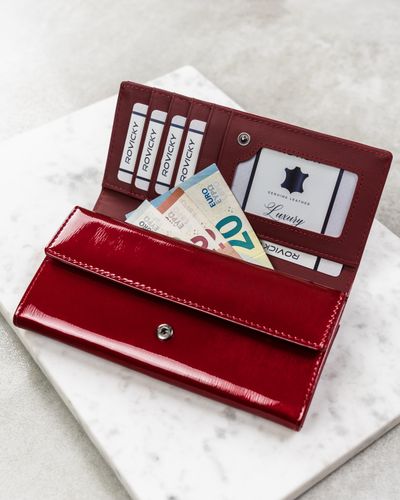 portfel damski skórzany h22-1-sh9-5966 red na Arena.pl