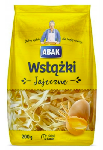 MAKARON ABAK WSTĄŻKI JAJECZNE TYP SIANKO 200G na Arena.pl