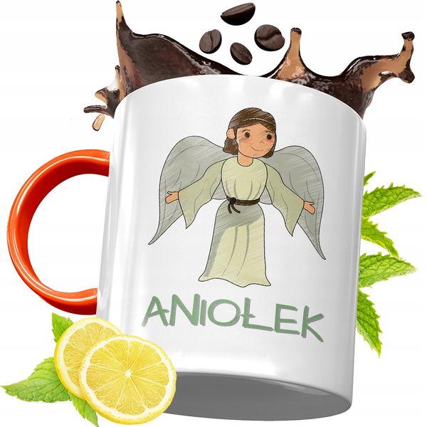 Kubek Pomarańczowy Dla Dzieci Na Dzień Dziecka Z Nadrukiem Ze Zdjęciem zdjęcie 1