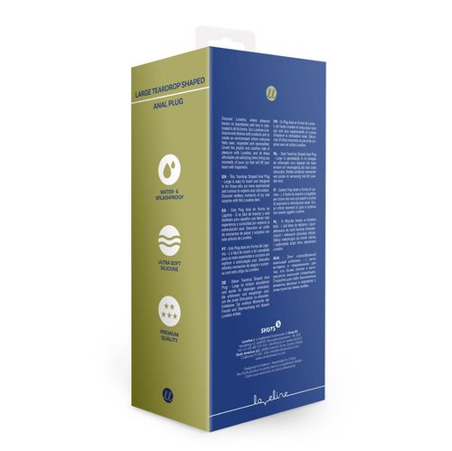 teardrop shaped anal plug   large   baltic blue na Arena.pl