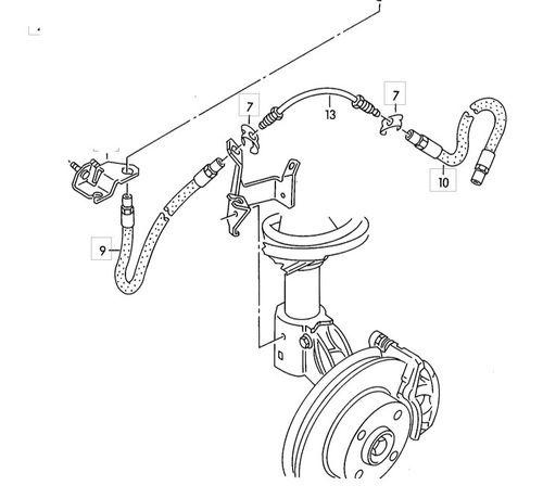 Audi Cabriolet B3 B4 (8g7) - Zestaw Przewodów Hamulcowych Teflonowych W na Arena.pl