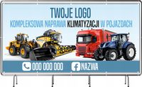 Baner reklamowy Plandeka oczkowana 200x100 Naprawa klimatyzacji w pojazdach