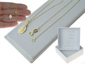 ŁAŃCUSZEK ZŁOTY 45cm + Medalik Cudowny ZŁOTO 585 KOMUNIA KOMPLET