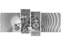 OBRAZ NEW ART NEURONY SREBRNE TUNEL ŚWIETLNY