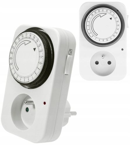 PROGRAMATOR CZASOWY WYŁĄCZNIK MECHANICZNY DOBOWY GNIAZDKO TIMER 24H 3500W na Arena.pl