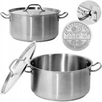 YATO GASTRO GARNEK NISKI Z POKRYWKĄ STAL NIERDZEWNA 36X18CM 18,3L YG-00044