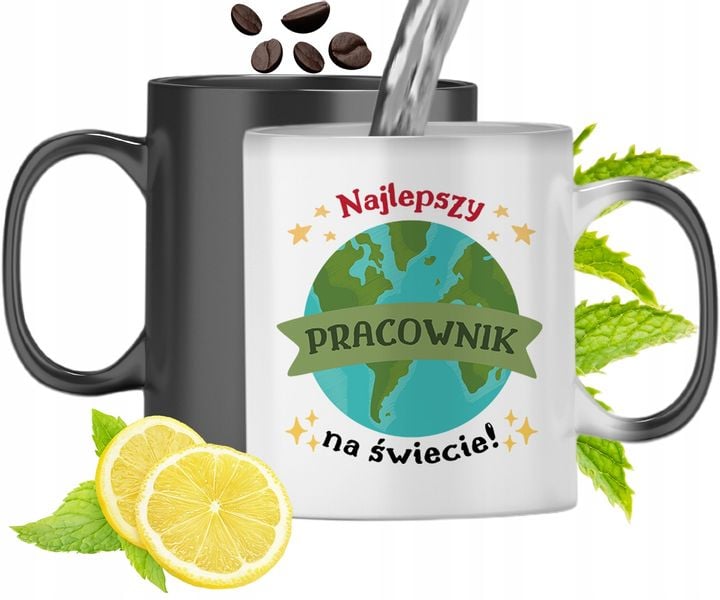 Dla Pracownika Kubek Magiczny Na Urodziny Prezent Z Nadrukiem Ze Zdjęciem zdjęcie 1