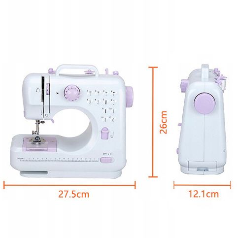 Domowa mini maszyna do szycia 12 ściegów z pedałem na Arena.pl