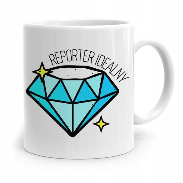 Kubek Dziennikarza Reportera Reporter Idealny Z Nadrukiem Ze Zdjęciem zdjęcie 1