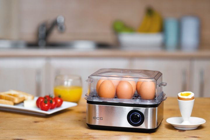 Jajowar ECG UV 5080 srebrny/szary 8 jajek gotowane, 4 jajka sadzone zdjęcie 2