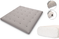 Materac 200x200 Bawełniany - Pascall Futon Medium Natural - Szary