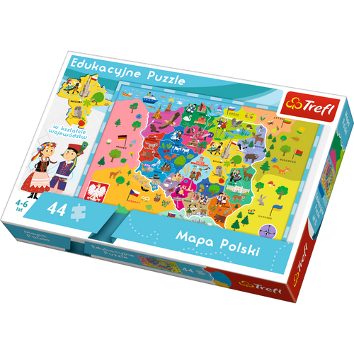 Trefl Puzzle edukacyjne Mapa Polski 44 elementów na Arena.pl
