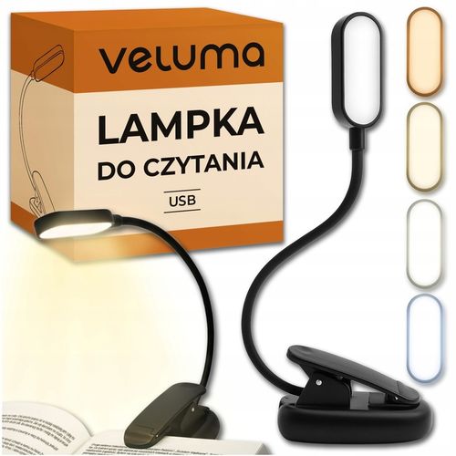 Lampka do Czytania Książek LED USB Przenośna Mocowanie Klips Nocna 4w1 na Arena.pl