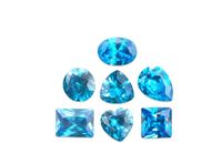 Błękitny akwamaryn zestaw 7 szt naturalne kamienie szlachetne do kolekcji
