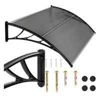 Daszek nad drzwi wejściowe zadaszenie balkon okno poliwęglan szary 150x100