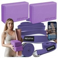 KLOCKI PASEK KOSTKA DO JOGI KOMPLETNY ZESTAW DO ROZCIĄGANIA PREMIUM SET