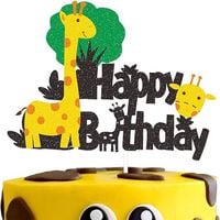 topper na tort dekoracja happy birthday żyrafa