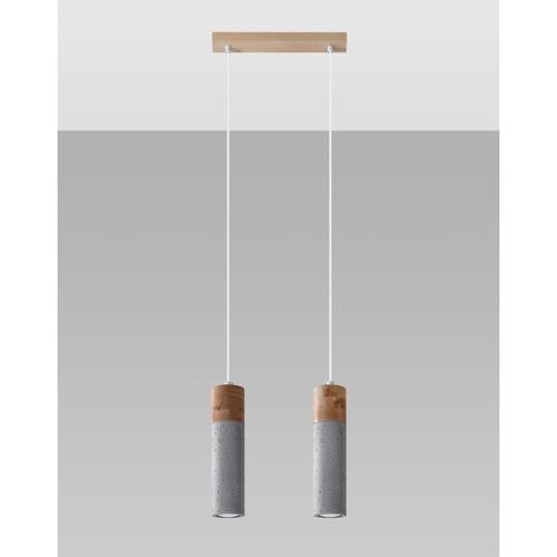 Betonowa lampa wisząca SL.0966 do kuchni betonowa drewniana na Arena.pl