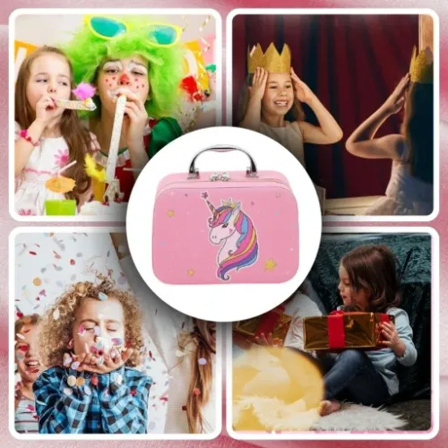 KUFEREK KOSMETYKÓW ZESTAW DO MAKIJAŻU I PAZNOKCI JEDNOROŻEC DZIECI PREZENT na Arena.pl