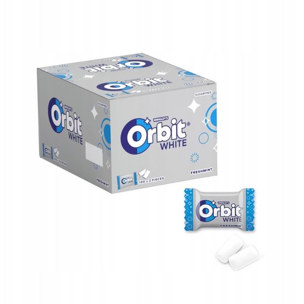 Guma mini ORBIT White Freshmint 2 drażetki x 100 szt zdjęcie 2