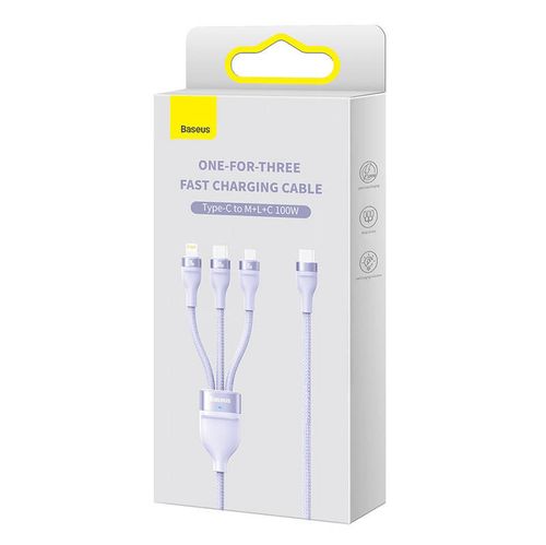 kabel usb 3w1 baseus flash series 2, usb-c + micro usb + lightning na Arena.pl