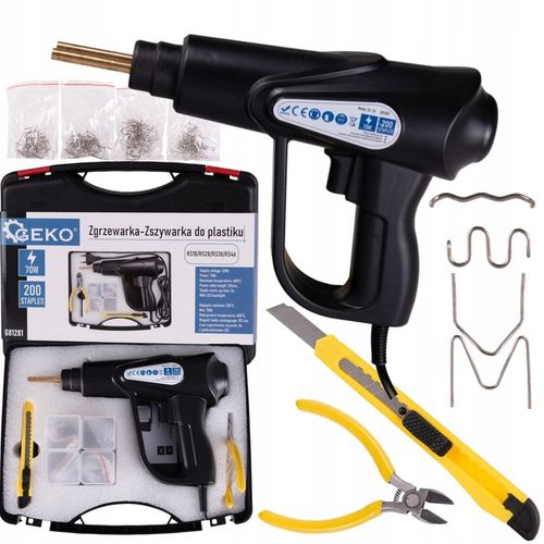 GEKO ZGRZEWARKA-ZSZYWARKA DO PLASTIKU 70W 200 ZSZYWEK WALIZKA +OSP G81281 na Arena.pl