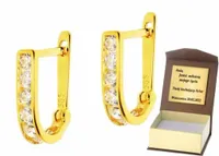 Złote kolczyki z cyrkoniami Próby 585