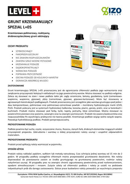 Grunt Krzemianujący Specjalistyczny 1L Level+05 zdjęcie 3