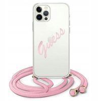 2 x ETUI SILIKONOWE GUESS SCRIPT VINTAGE DO IPHONE 12/12 PRO RÓŻOWE