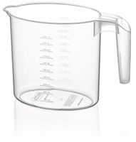 Dzbanek Kubek Kuchenny Z Miarką Podziałką Miarka 1L Owalny Transparentny