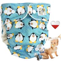 Pieluszka Wielorazowa KIESZONKA BAMBUS PINGWINY Pieluszki NappiMe