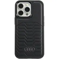 audi synthetic leather magsafe iphone 15 pro 6.1 czarny/black