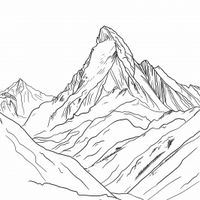 Plakat 40x40cm Górski Szkic