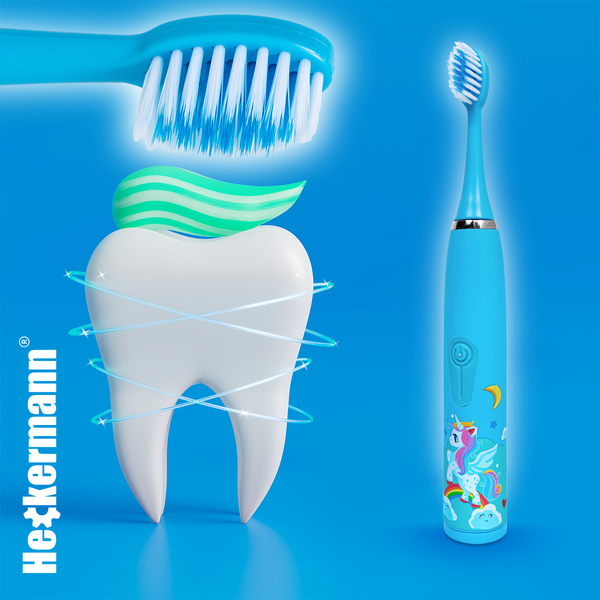 Szczoteczka do zębów dla dzieci Heckermann S1 Niebieska zdjęcie 8