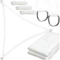 Żagiel biały zacieniacz przeciwsłoneczny UV materiał daszek ogrodowy 5x5x5m