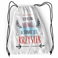Plecak Dla Krzyśka Sportowy Szkolny Worek Torba Z Nadrukiem Ze Zdjęciem