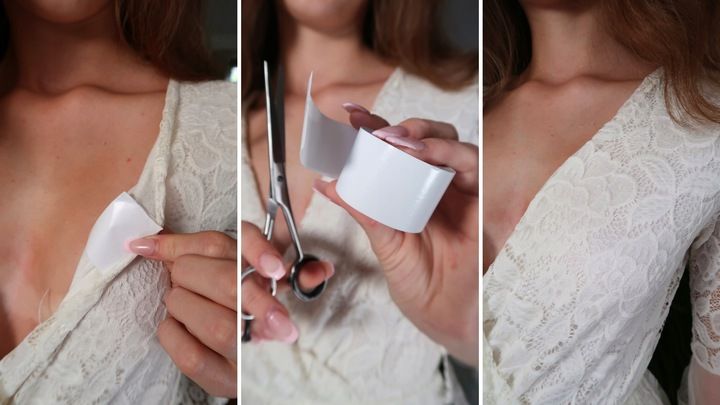 Taśma do ubrań ciała dwustronna silna gruba 3cm zdjęcie 8