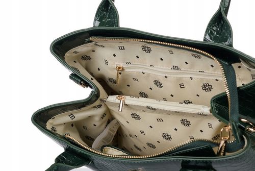 Klasyczna Zielona torba damska MIEJSKA SHOPPER Pojemna MONNARI Aktówka na Arena.pl