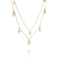 Naszyjnik stal chirurgiczna pozłacana 14k gold NST1363