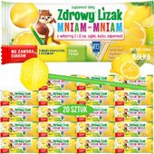 ZDROWY LIZAK KULKA CYTRYNOWY BEZ CUKRU 20 szt.