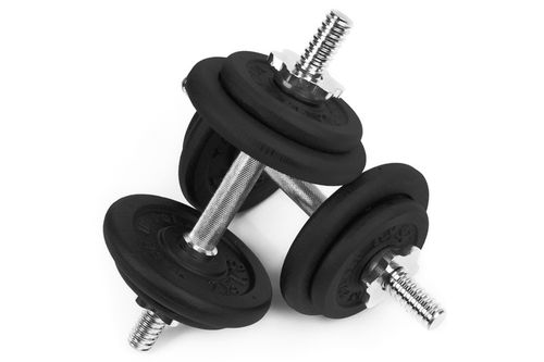 HANTLE ŻELIWNE 2x10kg regulowane metalowe gryfy 28mm obciążenie zestaw 20kg na Arena.pl