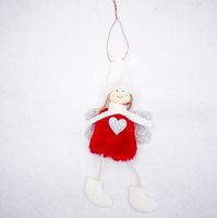 zawieszka świąteczna aniołek 20x10 cm czerwony bzd-117